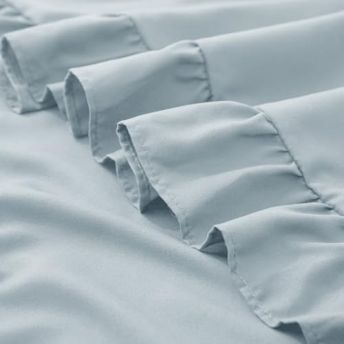 KKJIAF 2 Pack Ruffle Pillow Cases 26x26 Inches, Dusty Blue - Image 7