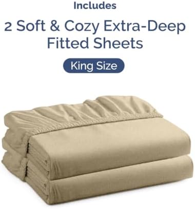 CGK Linens 2 Pack Extra Deep King Fitted Sheets - Image 4