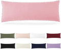 Pom Poms Pillow Shams Body Size, Soft Microfiber Shams Cover by HommxJF