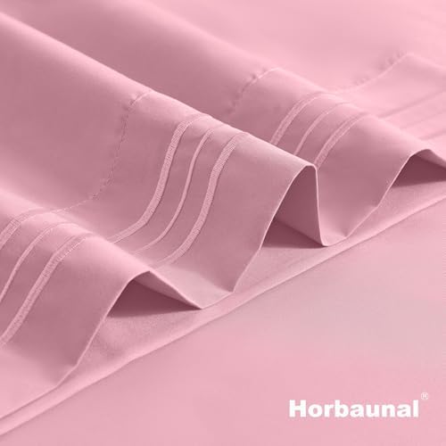 Horbaunal Microfiber Body Pillow Covers, Dusty Pink, 2 Pack - Image 7