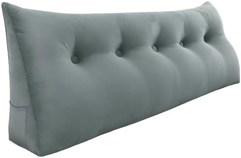 11 lbs Thickened Queen Wedge Pillow Headboard Body Positioner Bed Wedge Pillow by Rucener