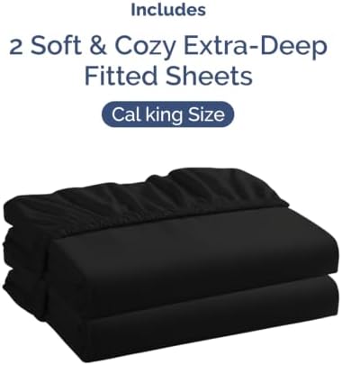 CGK Linens 2 Pack Extra Deep Cal King Fitted Sheets - Image 4
