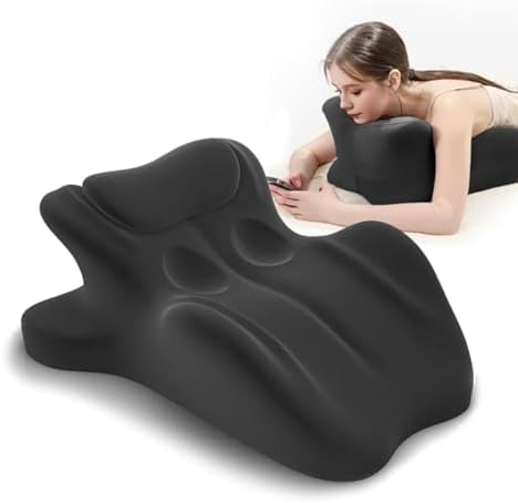 Ergonomic Memory Foam Wedge Pillow, 27° Bed Wedge Support by HOMEPACMoreComfortabLife
