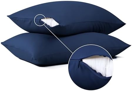 100% Cotton Zippered Pillow Protectors Queen Size - Image 6