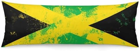 Jamaican Flag Body Pillow Pillowcase Jamaica Flag Proud Jamaican Long Body by Unknown