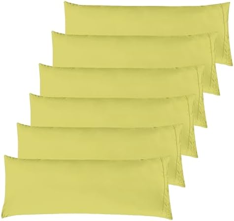Elegant Comfort 6-Pack Solid Pillowcases 1500 Premium Hotel Quality Microfiber by ELEGANTCOMFORT