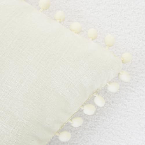 CaliTime Decorative Couch Throw Pillow Covers 20 X 20 Inches Cream - Image 3