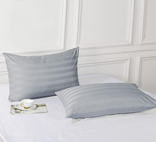 100% Egyptian Cotton Pillow Protectors Set of 2 King Size - Image 2