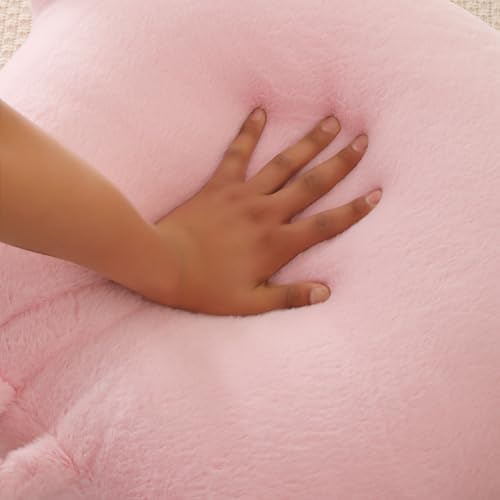 Large Plush Backrest Pillow for Sitting in Bed, Faux Fur - Image 6