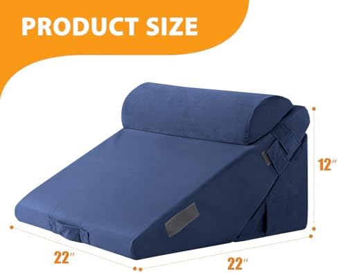Ruqmuis Wedge Pillow Set for After Surgery, Incline Pillow Wedge for Headboard - Image 3