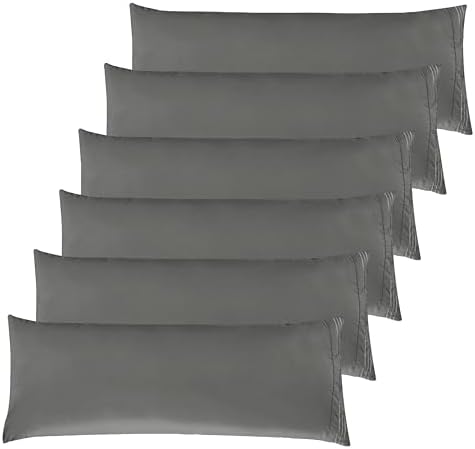 Elegant Comfort 6-PACK Solid Pillowcases 1500 Premium Hotel Quality Microfiber by ELEGANTCOMFORT