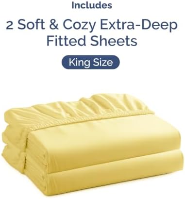 CGK Linens 2 Pack Extra Deep King Fitted Sheets - Image 4