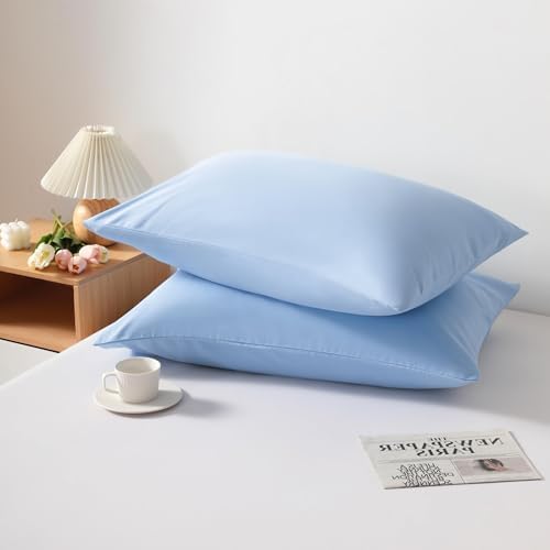 Body Pillow Cases, 2 Pack, 20x54 in, Microfiber, Sky Blue - Image 3