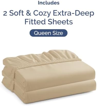 CGK Linens 2 Pack Extra Deep Queen Fitted Sheets - Image 4