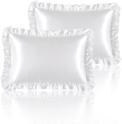 Silky Satin Ruffled Pillow Cases by HommxJF