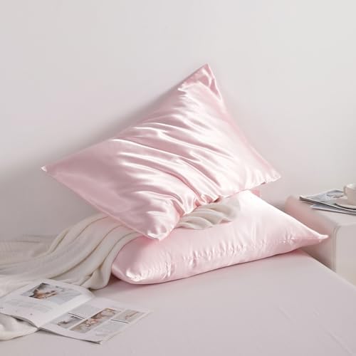 NTBAY King Satin Pillowcases, Light Pink - Image 3