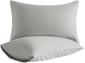 King Pillow Cases, 2 Pack, 20x40 in, Microfiber, Light Grey by Aerlomi