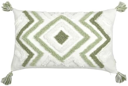 Boho Pillow Covers 12X20 Inch Boho Tufted Throw Pillow Covers Decorative - Image 2