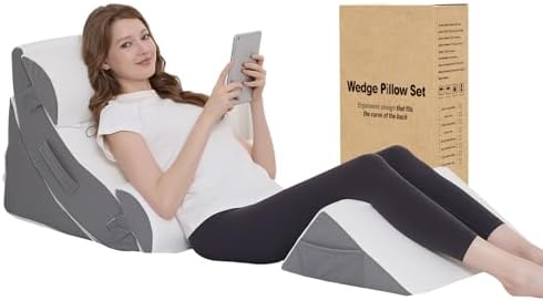 Wedge Pillow Set for After Surgery – 5PCS Orthopedic Bed Wedge Pillow Set for by Unknown