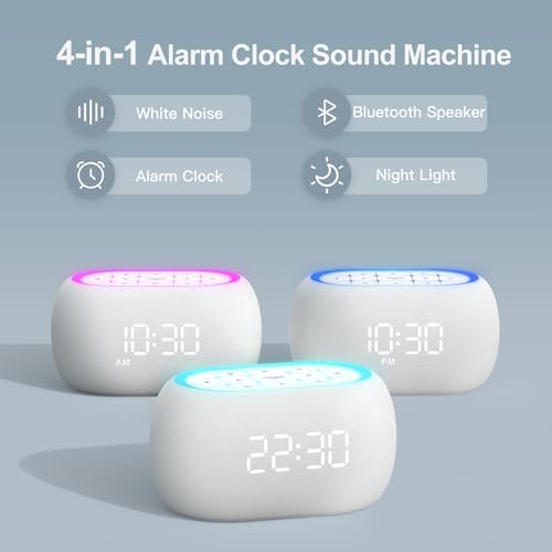 ANJANK White Noise Sound Machine Alarm Clock - Image 2