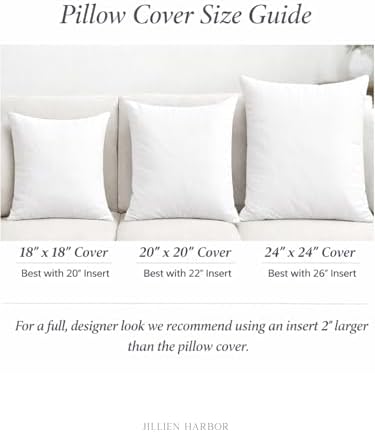 Jillien Harbor “The Juliet” Floral Block Print Pillow Cover – Soft Blue and - Image 3