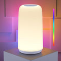 Touch Bedside Table LED Lamp, [Sleek Design & RGB Mode] Multi-Color Dimmable with Warm White Lights, Birthday Gifts for Women Mom, Smart Nightstand Small Lamp for Bedroom Living Room Home Decor by ROOTRO
