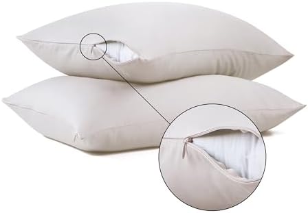 100% Cotton Zippered Pillow Protectors King Size - Image 6