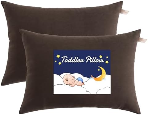 NTBAY Toddler Pillows, Dark Brown by NTBAY