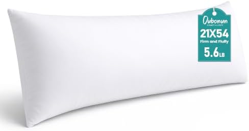 Oubonun Full Body Pillow for Side Sleeper, Adjustable White Long Bed Pillow by Oubonun