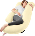 Cooling Pregnancy Pillows for Sleeping, Light Yellow by SASTTIE