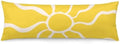 Yellow Sunshine Body Pillow Cover Abstract Pillowcase by Unknown
