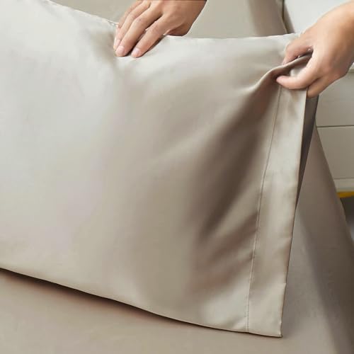 Ersmak Satin Pillowcase Standard Set of 4, Wrinkle Fade Resistant Pillow Covers - Image 3