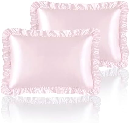 Silky Satin Ruffled Pillow Cases by HommxJF