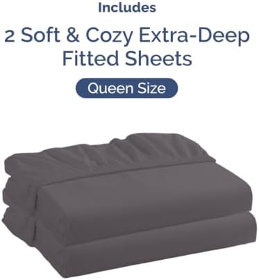 CGK Linens 2 Pack Extra Deep Queen Fitted Sheets - Image 4