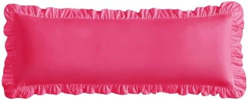 Ruffled Pillow Cases, Hot Pink, Body 20"x54" by Cobedzy