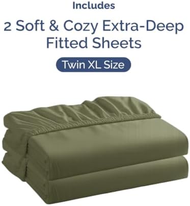 CGK Linens 2 Pack Extra Deep Twin XL Fitted Sheets - Image 4