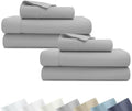 California Design Den 2-Pack Soft 100% Cotton Twin XL Bedsheets, Light Grey by CaliforniaDesignDen