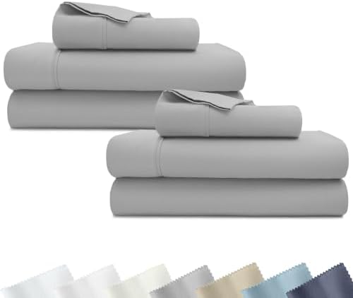 California Design Den 2-Pack 100% Cotton Sateen Twin Bedsheets Set by CaliforniaDesignDen