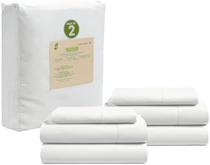 LANE LINEN Twin XL Sheet Set 100% Organic Cotton Soft 6pc Percale by LaneLinen
