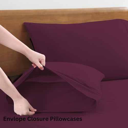LANE LINEN Full Size Sheet Set 100% Organic Cotton Soft 4pc - Image 6