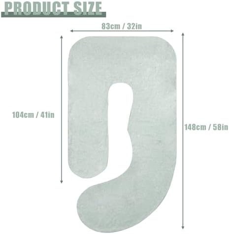 TANOFAR Pregnancy Pillow Cover J Shaped, Super Soft Pillowcase Replacement Cover - Image 6