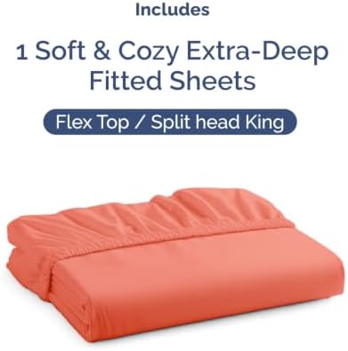 CGK Linens Extra Deep Flex Top Split Head King Fitted Sheet Only - Image 4