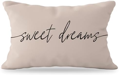 Sweet Dreams Pillow Cover 12x20, Decorative Throw Pillow Covers by YeiHe