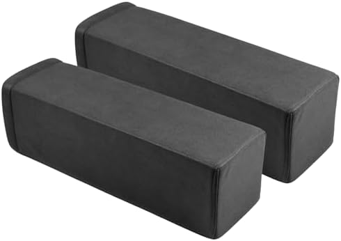 2 Pack Couch Arm Rest Pillow, High Density Foam Armrest Cushion, Removable & by MMuteTouch