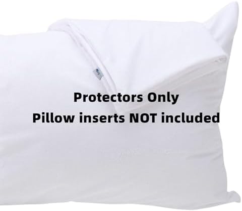 Kingnex 2 Pack Waterproof Feather Proof Pillow Protectors - Image 2