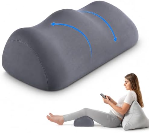 Knee Pillow for Back Sleeping, 5.7" Memory Foam Leg Pillow by Goldencivetcat