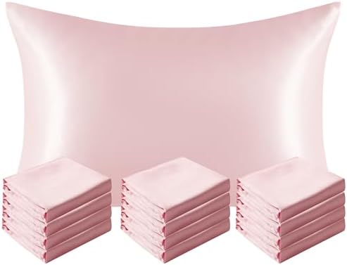 NTBAY 12 Pack Satin King Pillowcases by NTBAY