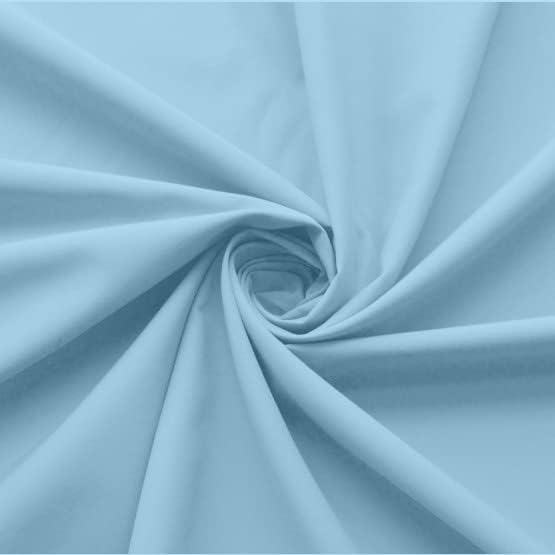 Cottingon Bed Skirt Queen 12" Drop with Split Corners, 100% Microfiber Soft and Stylish, Dust Ruffle with Platform, Light Blue