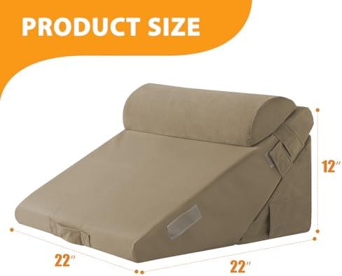 Ruqmuis Wedge Pillow Set for After Surgery, Incline Pillow Wedge for Headboard - Image 3