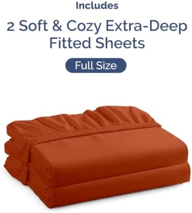 CGK Linens 2 Pack Extra Deep Full Fitted Sheets - Image 4